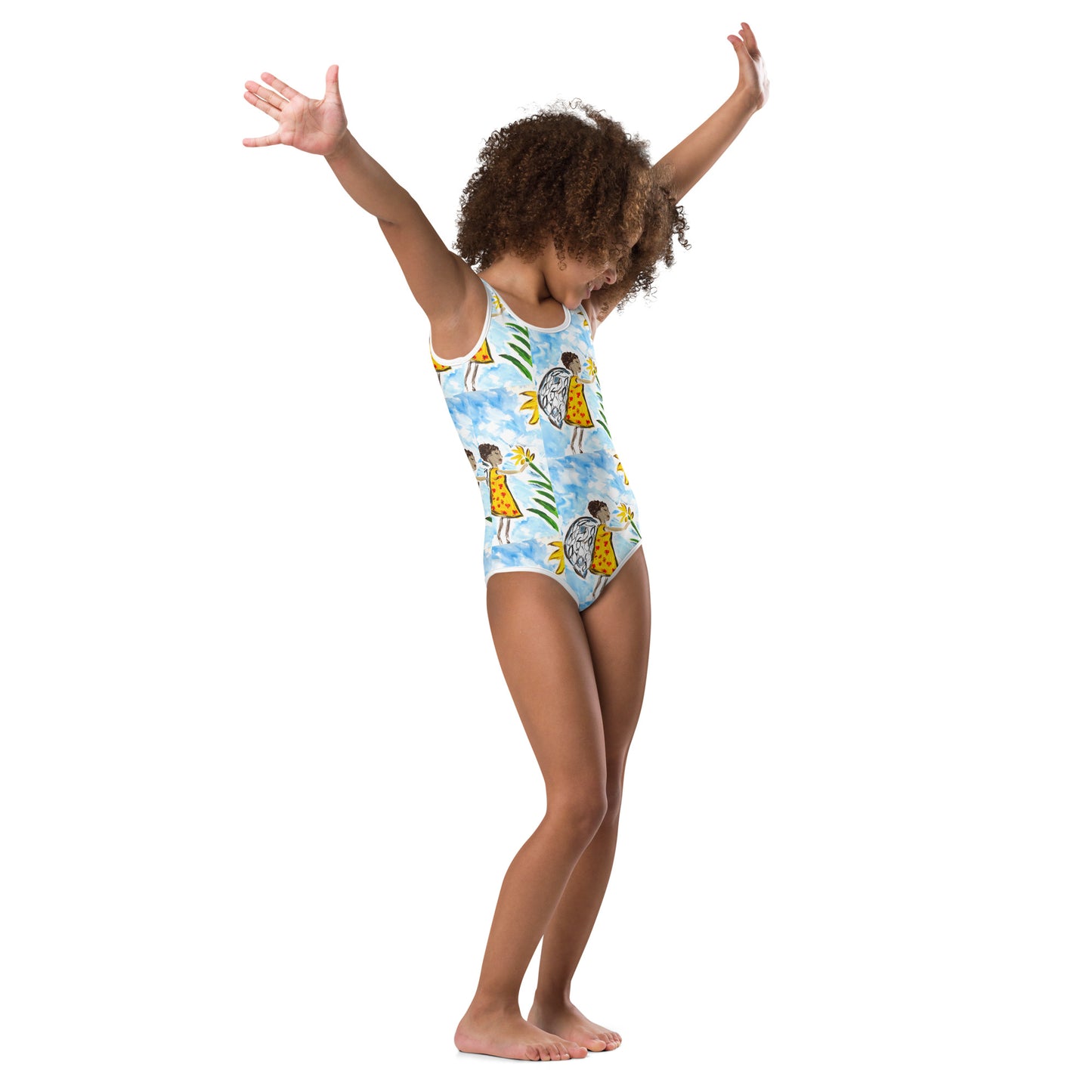 Flowers From Heaven All-Over Print Kids Swimsuit