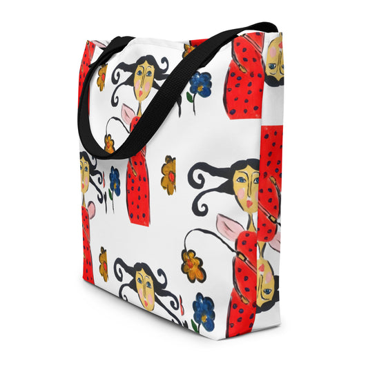 The Lady Bug All-Over Print Large Tote Bag