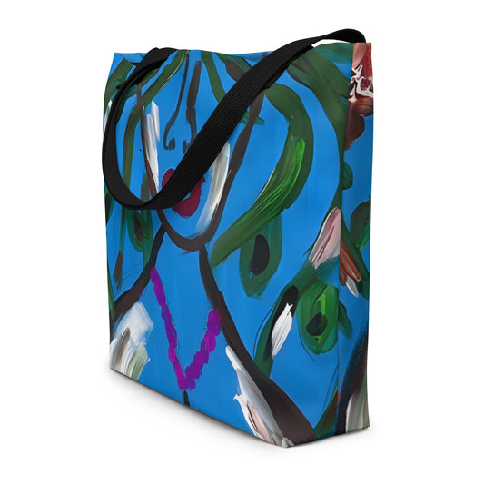 Me And  God All-Over Print Large Tote Bag