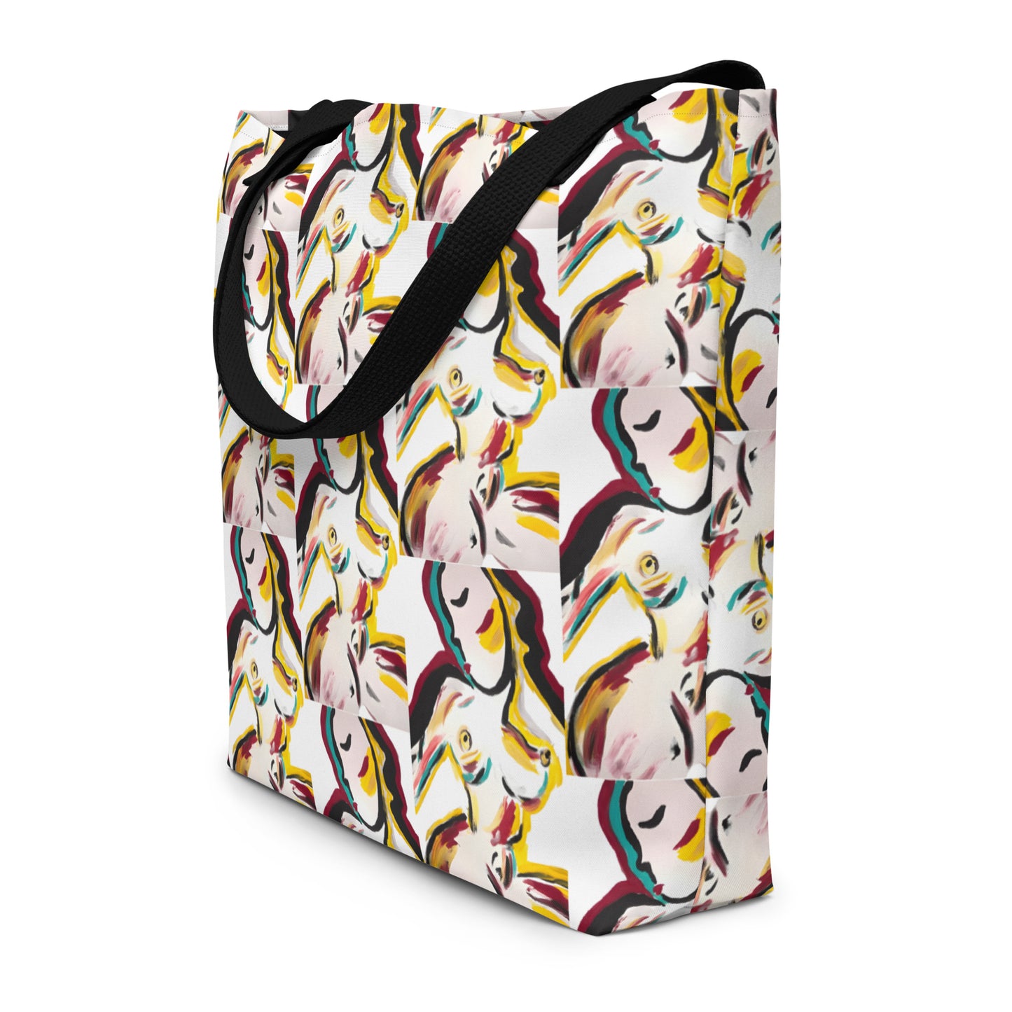 I Love To See You In The Raw All-Over Print Large Tote Bag