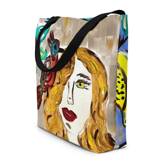 Mother Earth All-Over Print Large Tote Bag