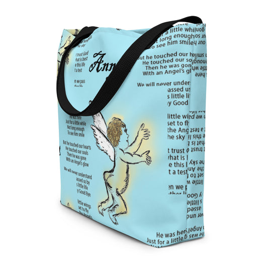 Annette's Angel All-Over Print Large Tote Bag