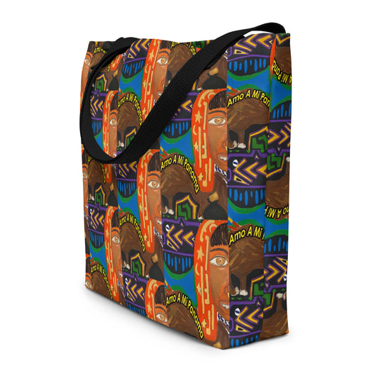 I Love My Panama All-Over Print Large Tote Bag