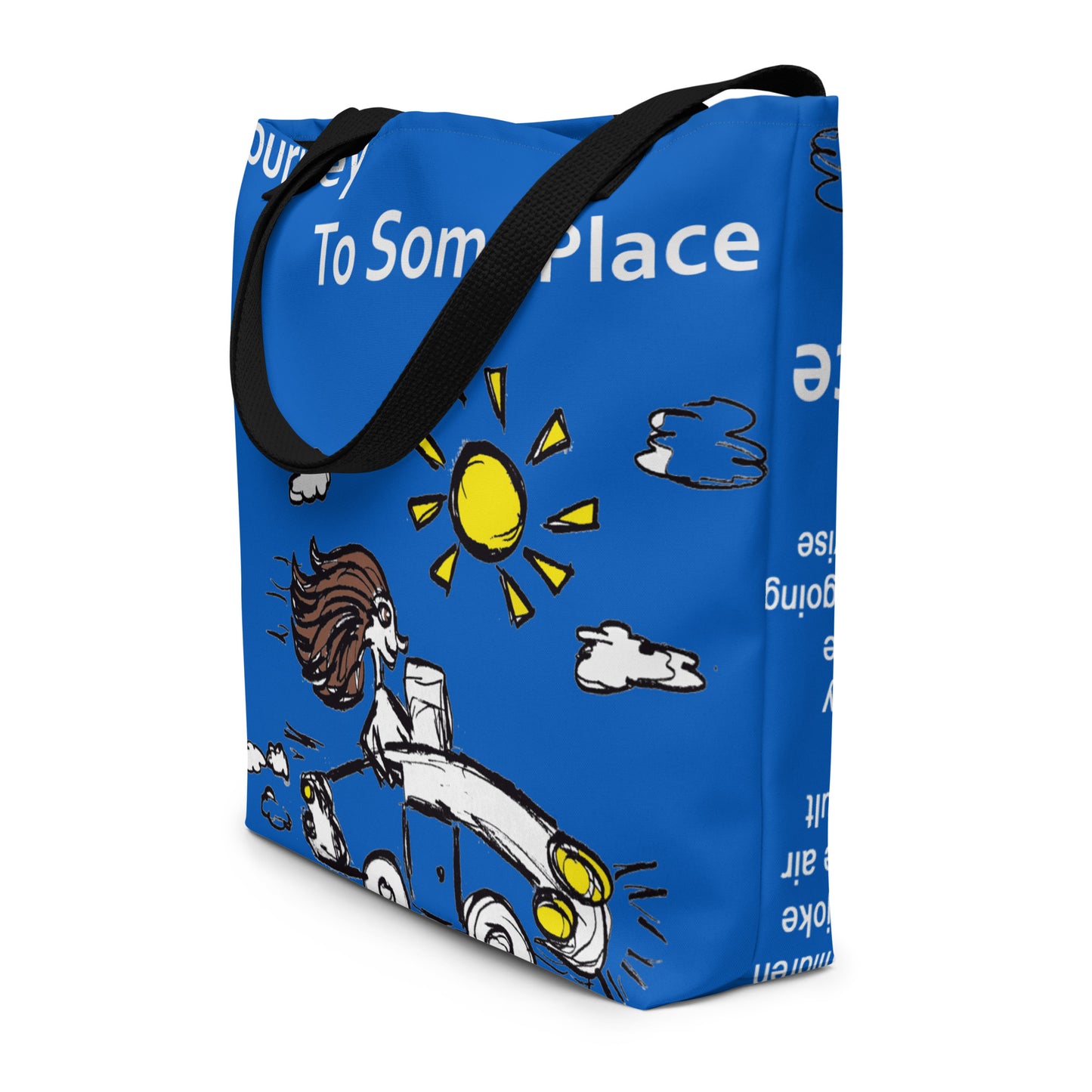 Journey To Some Place All-Over Print Large Tote Bag