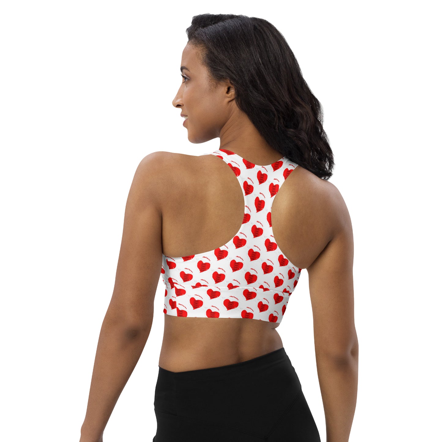 I Want Your Love Longline sports bra