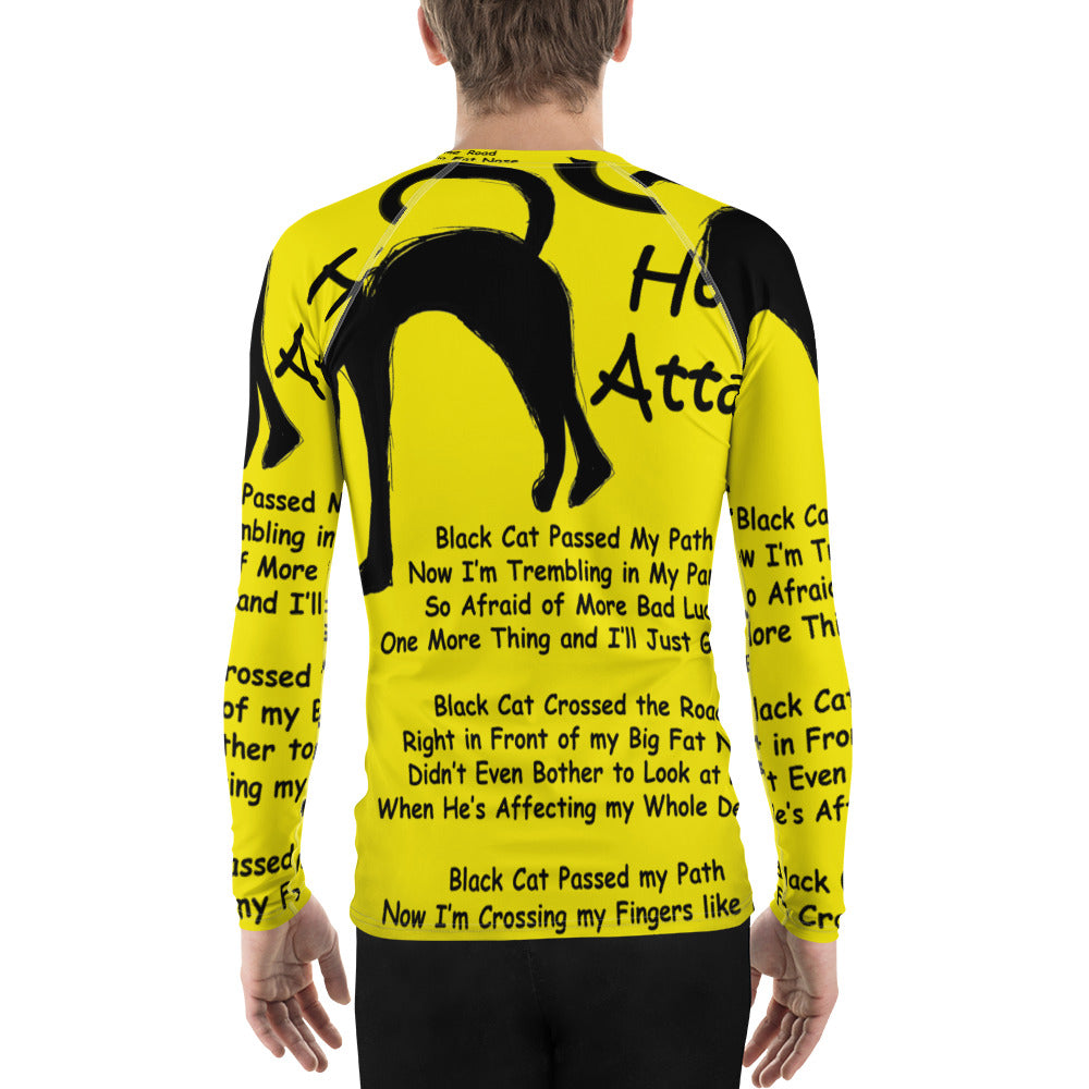 Black Cat Heart Attack Men's Rash Guard