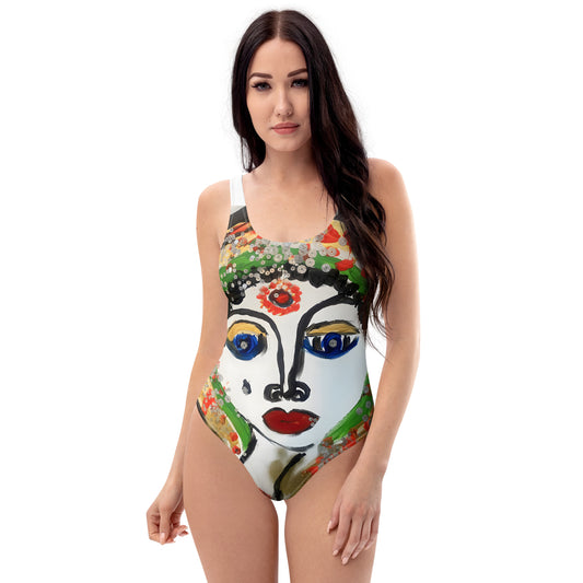 Indian Woman One-Piece Swimsuit