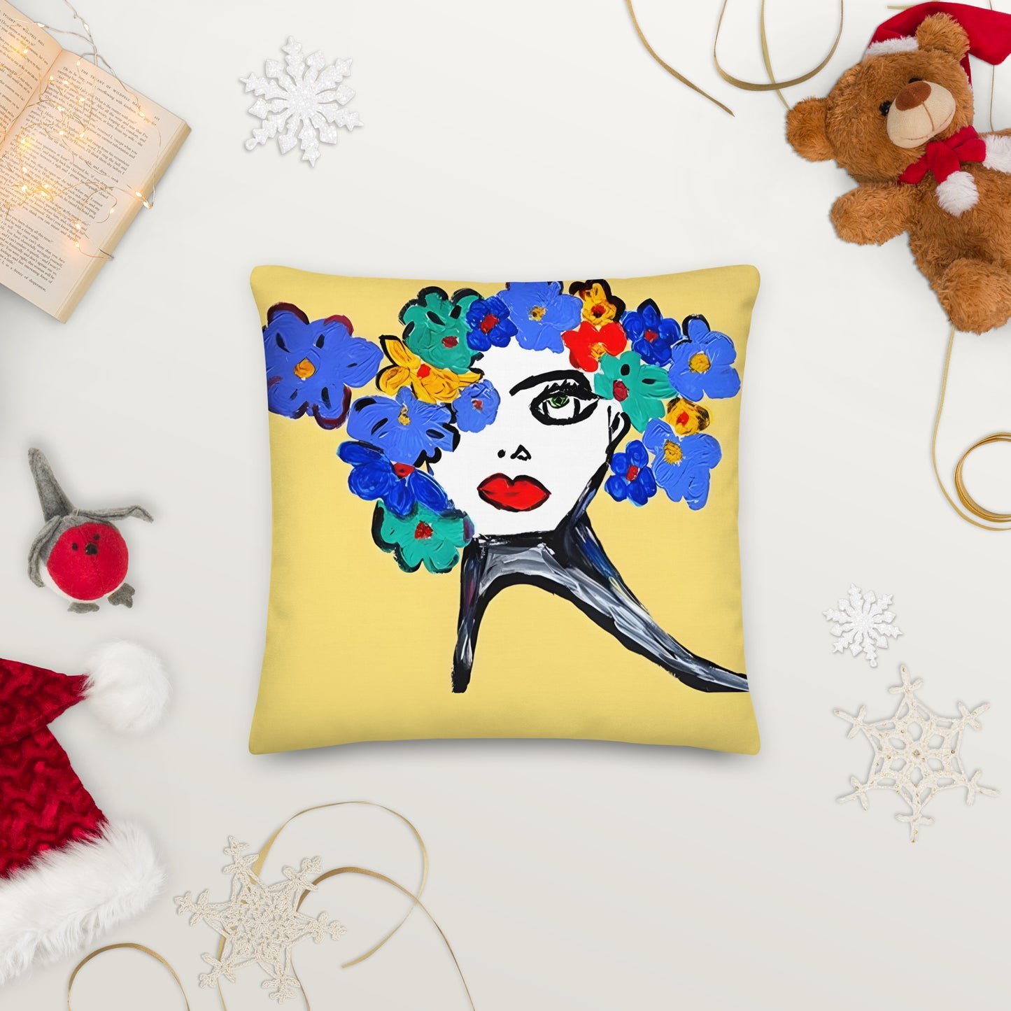 A Day For Flowers Premium Pillow - A Tango to Life