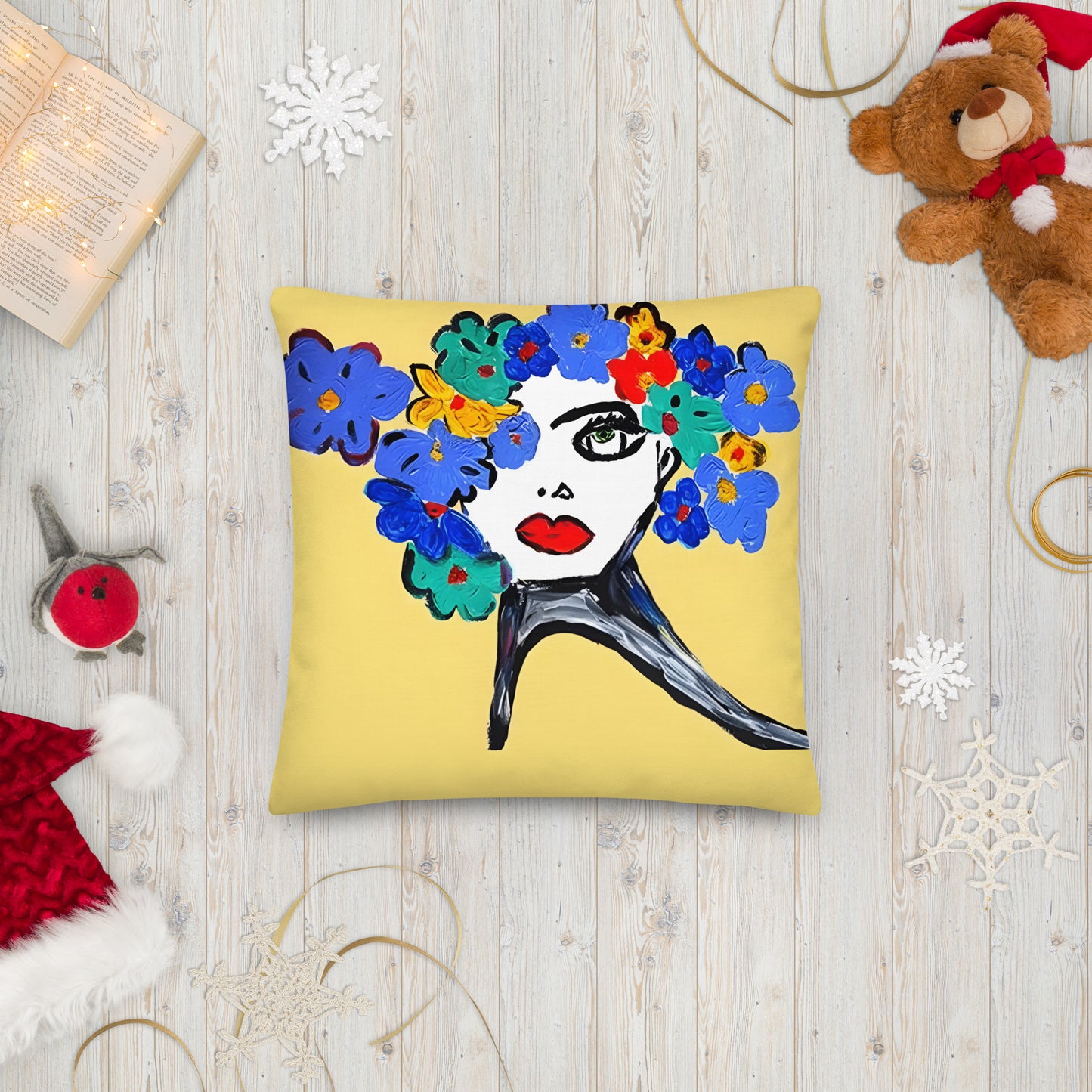 A Day For Flowers Premium Pillow - A Tango to Life