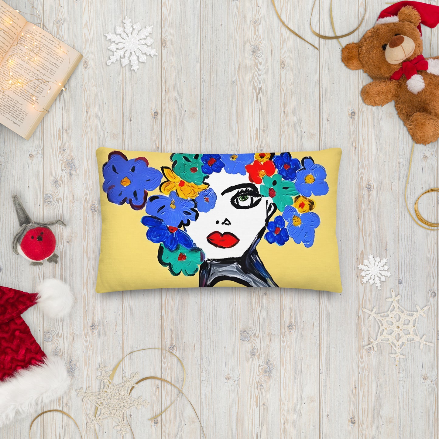 A Day For Flowers Premium Pillow - A Tango to Life