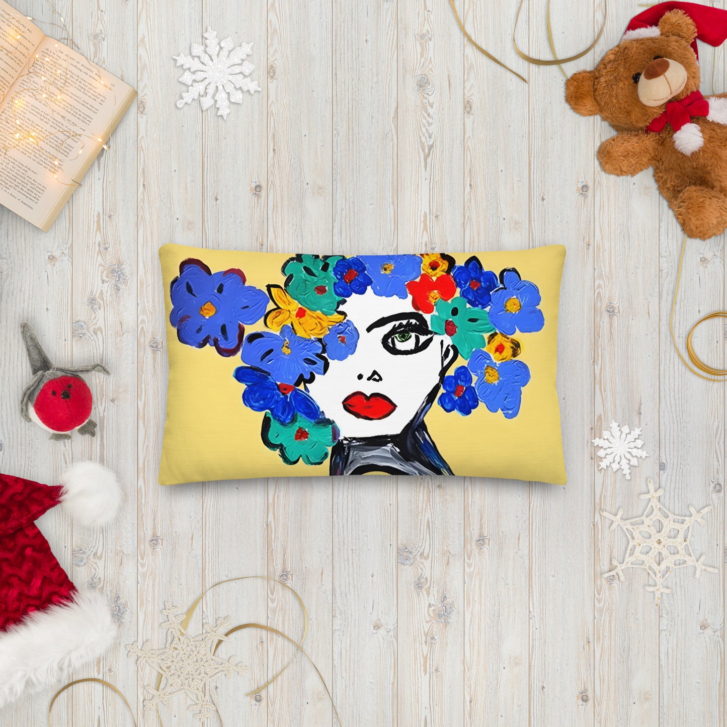 A Day For Flowers Premium Pillow - A Tango to Life