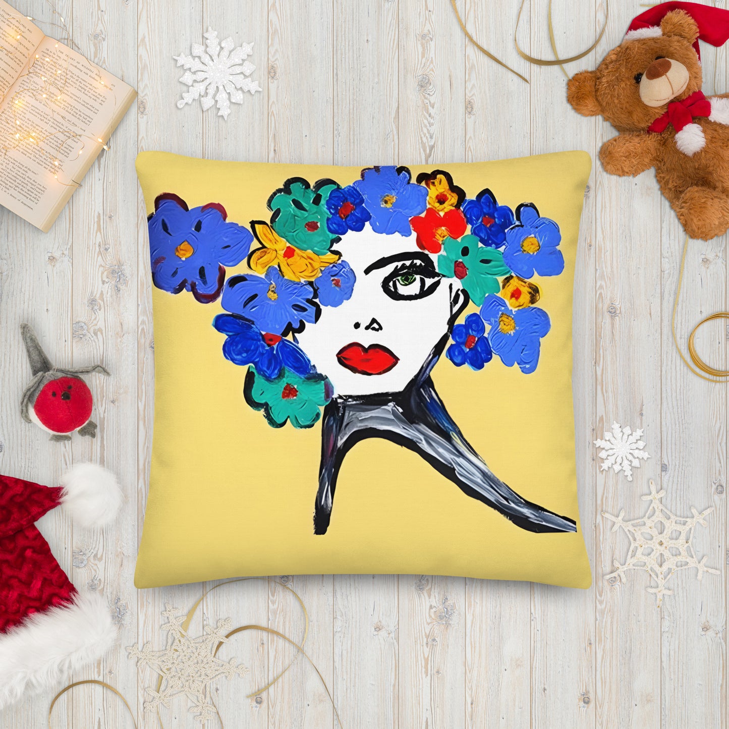 A Day For Flowers Premium Pillow - A Tango to Life