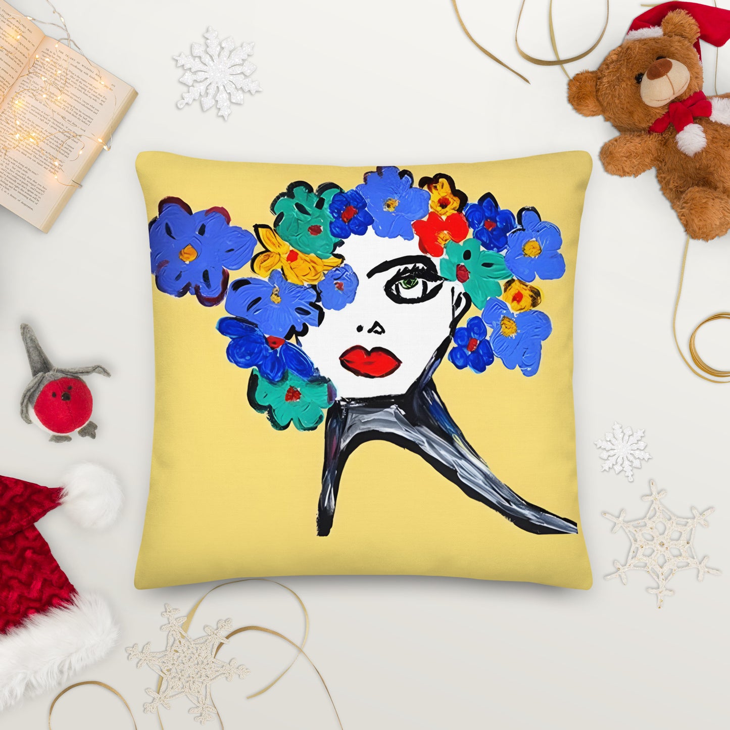 A Day For Flowers Premium Pillow - A Tango to Life