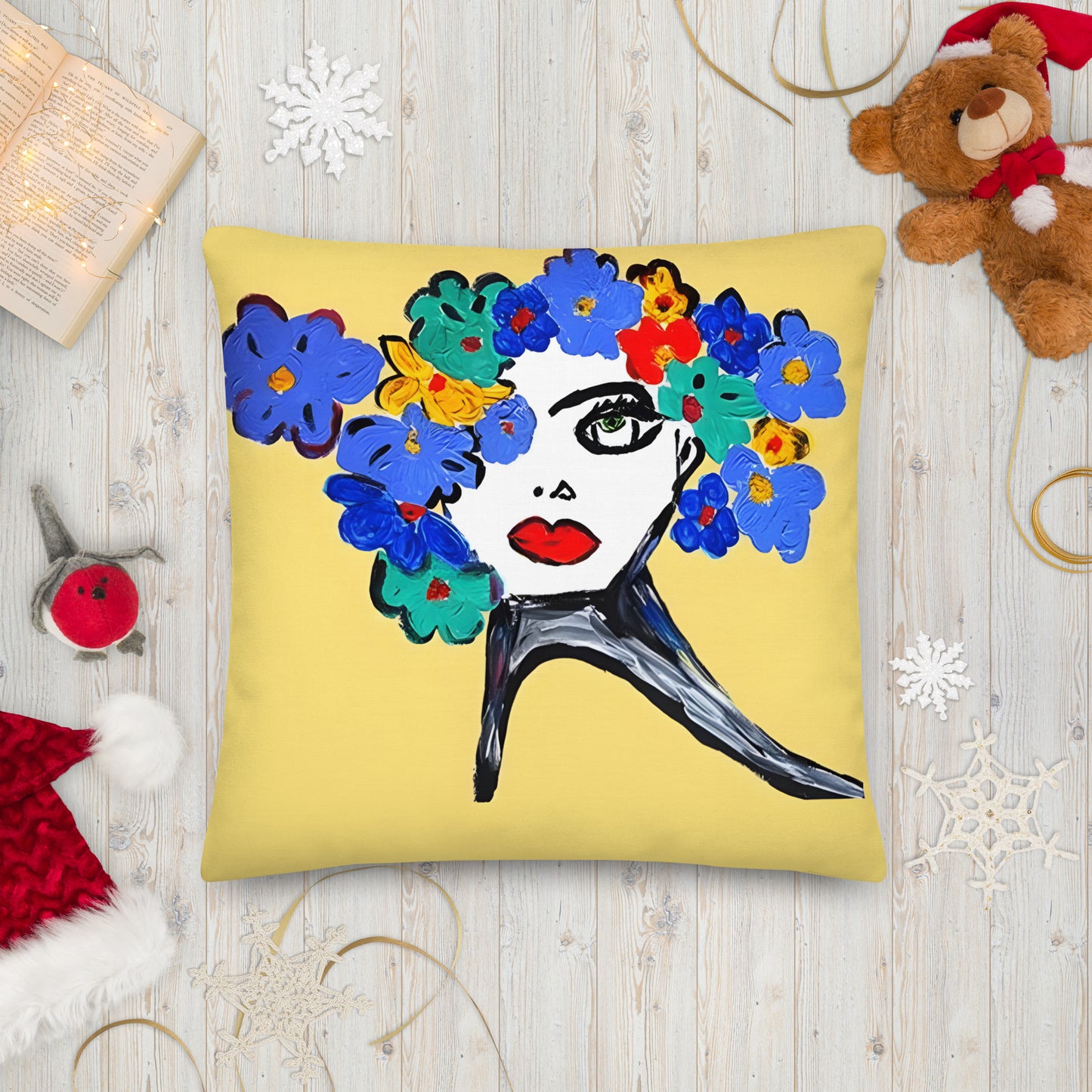 A Day For Flowers Premium Pillow - A Tango to Life