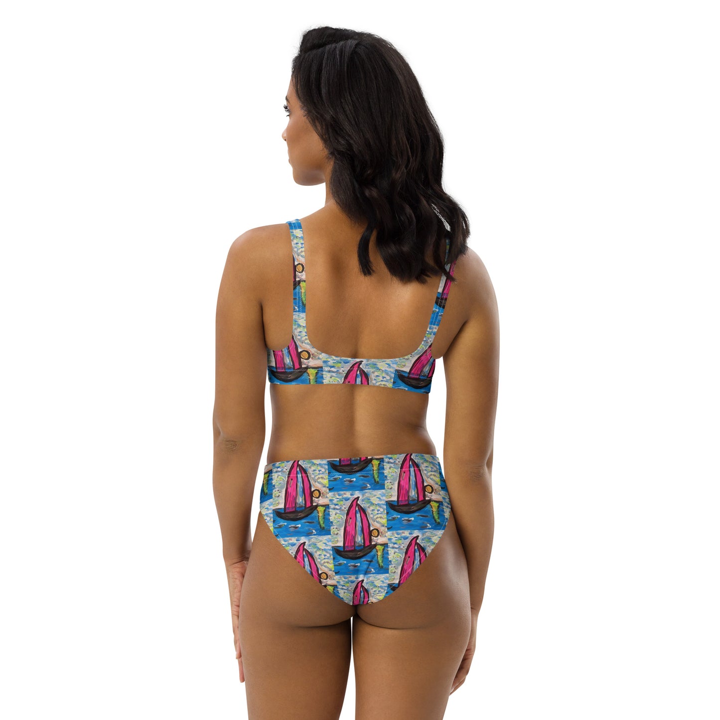 Sailing Recycled high-waisted bikini