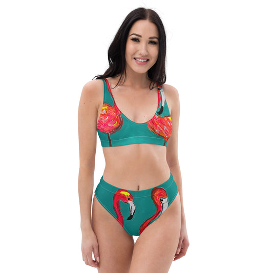 Flamingo Flamenco Recycled high-waisted bikini - A Tango to Life