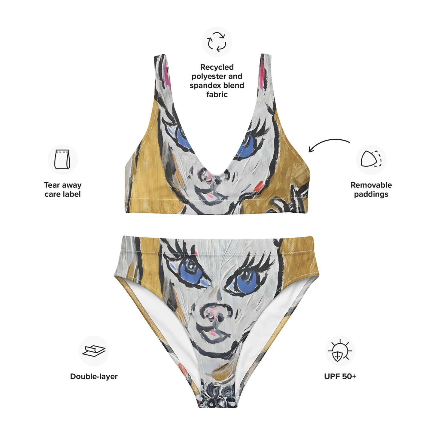 I Am Woman Recycled high-waisted bikini - A Tango to Life