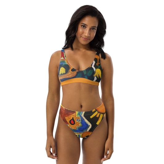 She's Surviving Recycled high-waisted bikini