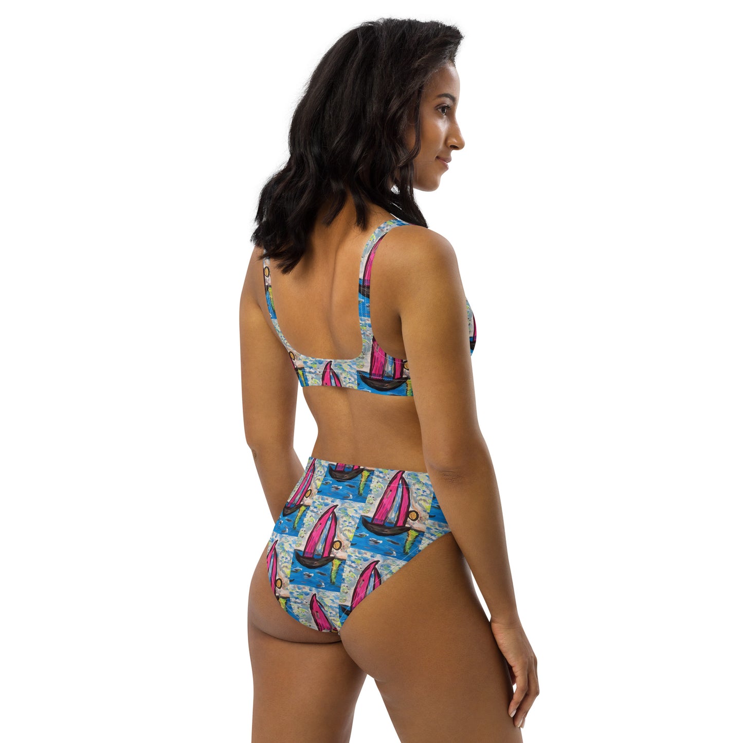 Sailing Recycled high-waisted bikini