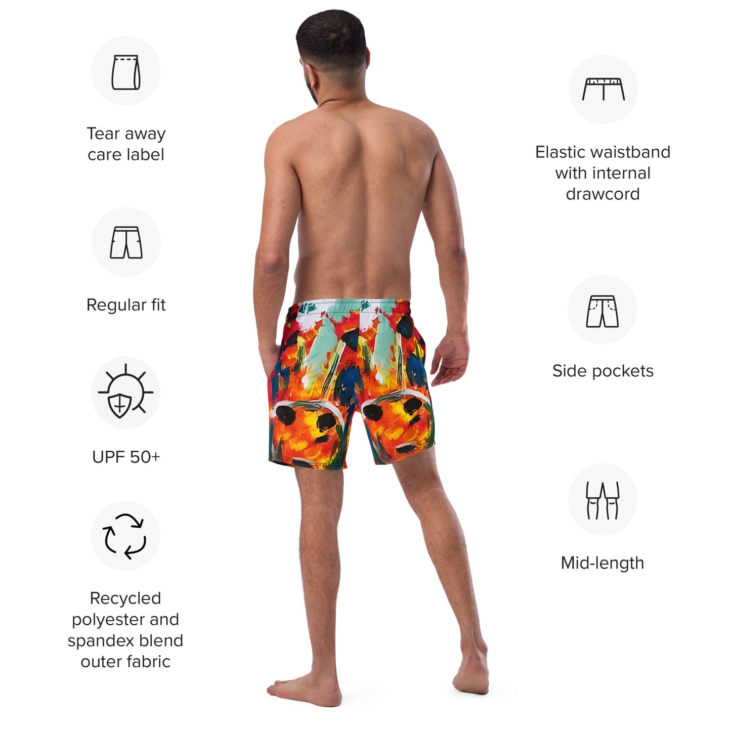 Running With The Bulls Men's swim trunks - A Tango to Life