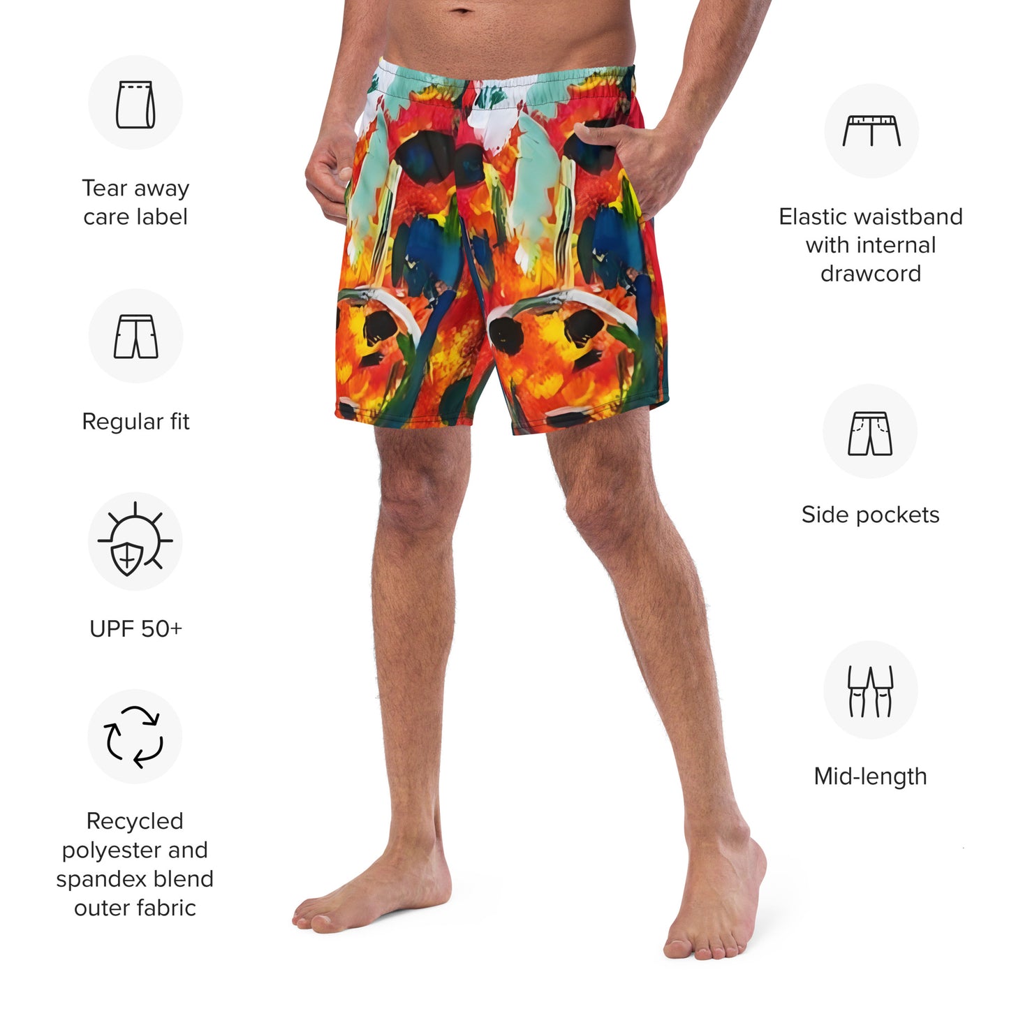 Running With The Bulls Men's swim trunks - A Tango to Life