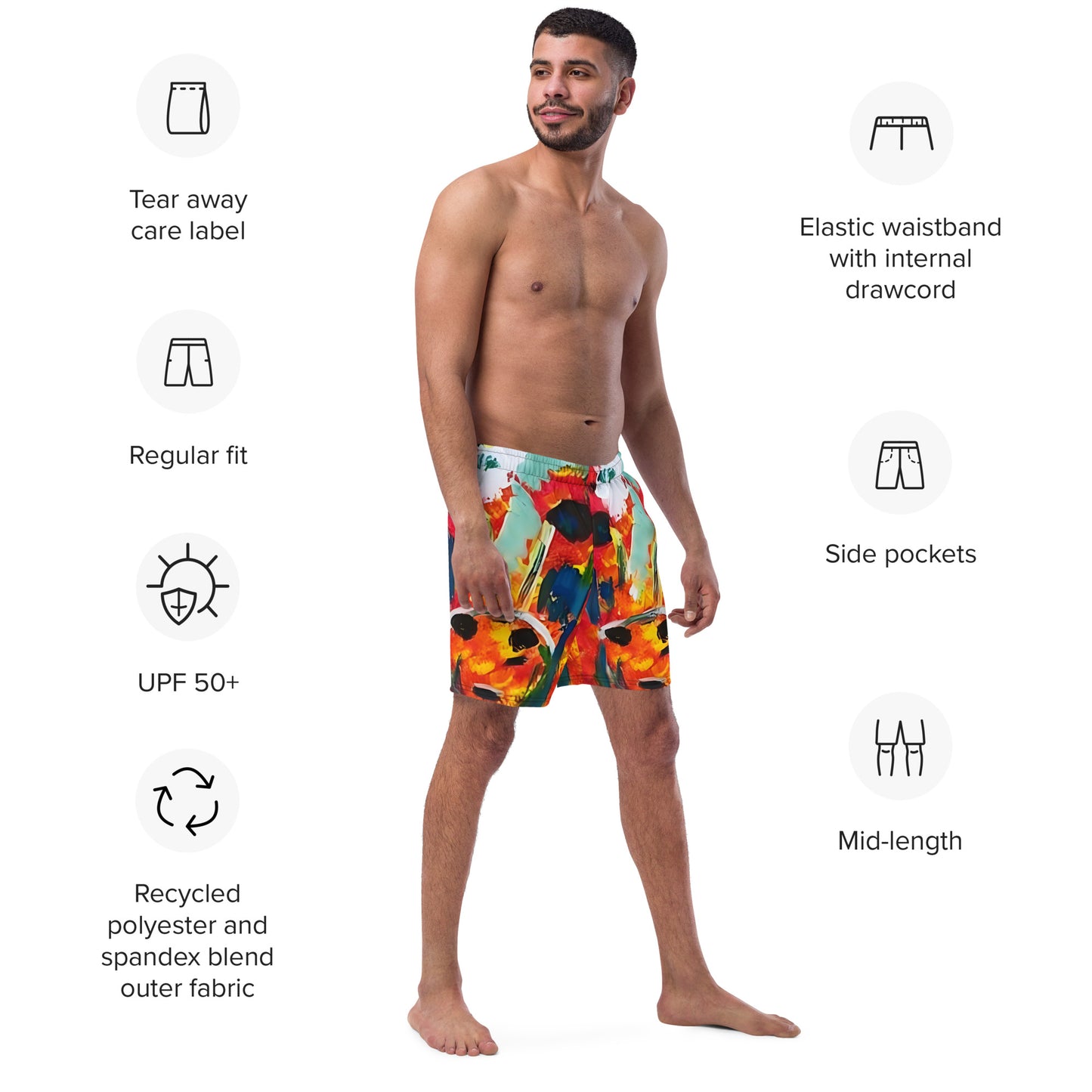 Running With The Bulls Men's swim trunks - A Tango to Life