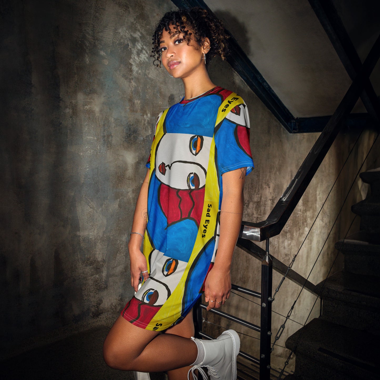 Sad Eyes T-shirt dress