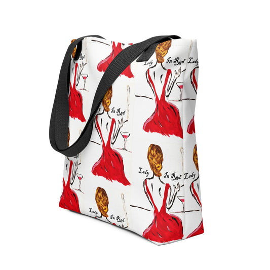 Lady In Red Tote bag