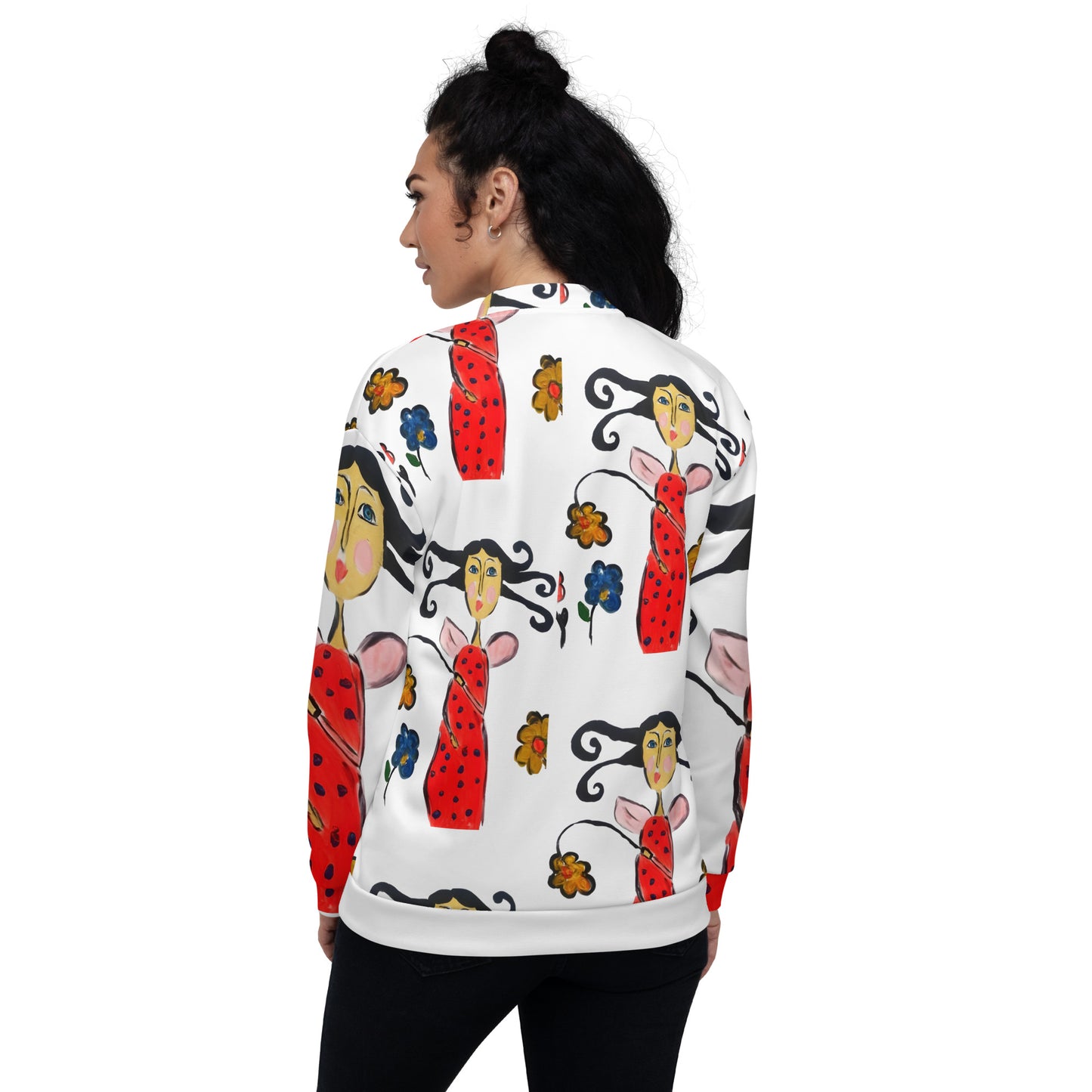 The Lady Bug Unisex Bomber Jacket