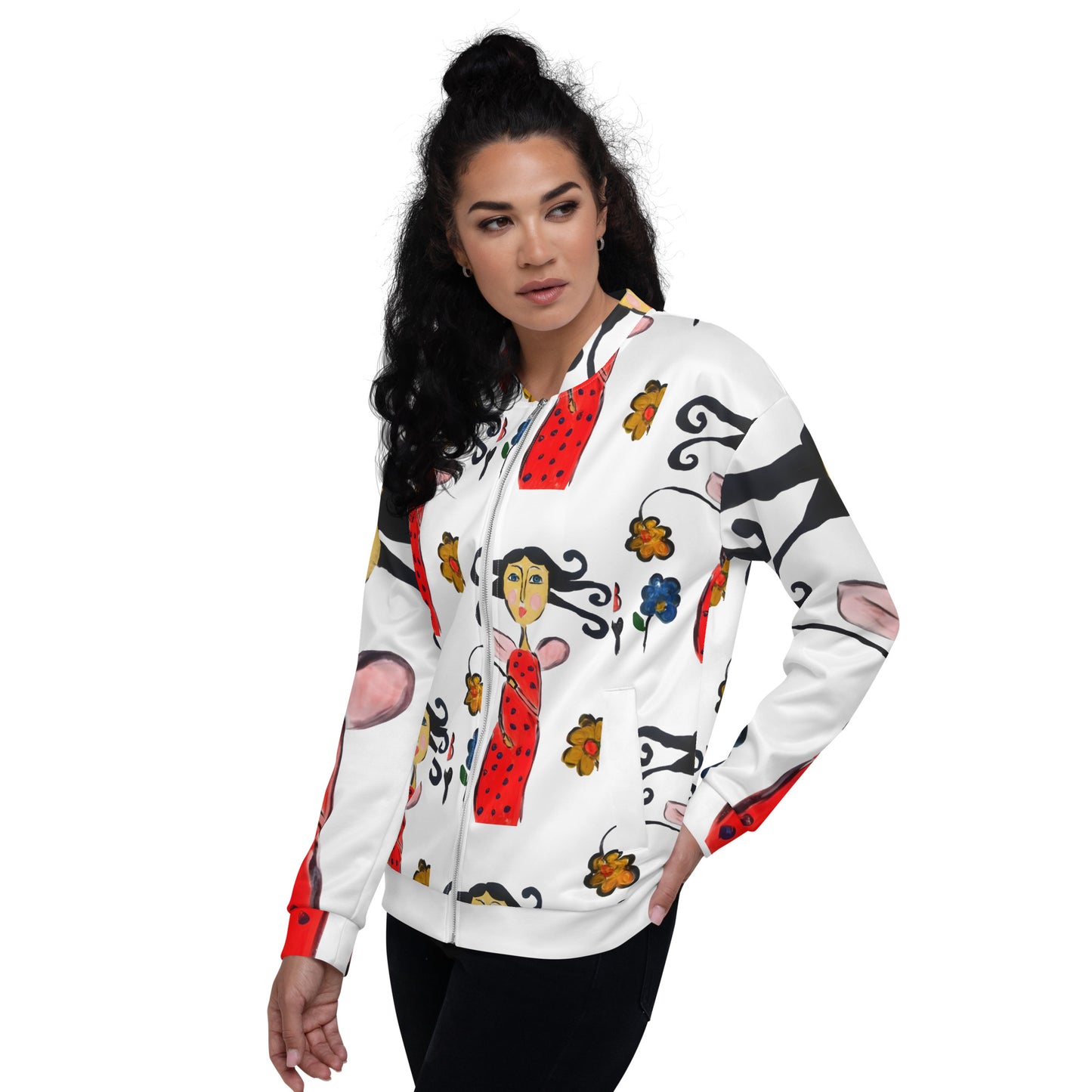 The Lady Bug Unisex Bomber Jacket