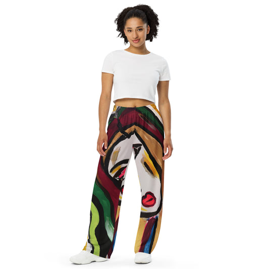 Saint All-over print unisex wide-leg pants