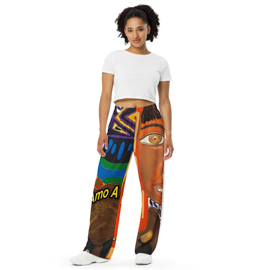 I Love My Panama All-over print unisex wide-leg pants