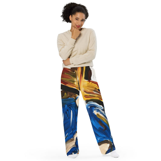 Jesus Cristo All-over print unisex wide-leg pants