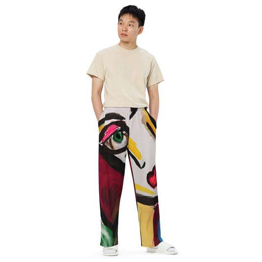 Saint All-over print unisex wide-leg pants