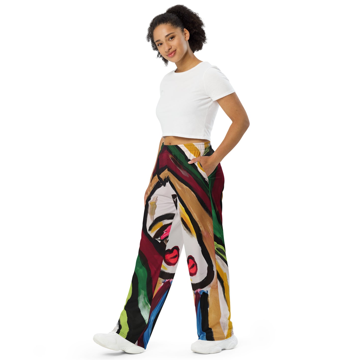 Saint All-over print unisex wide-leg pants