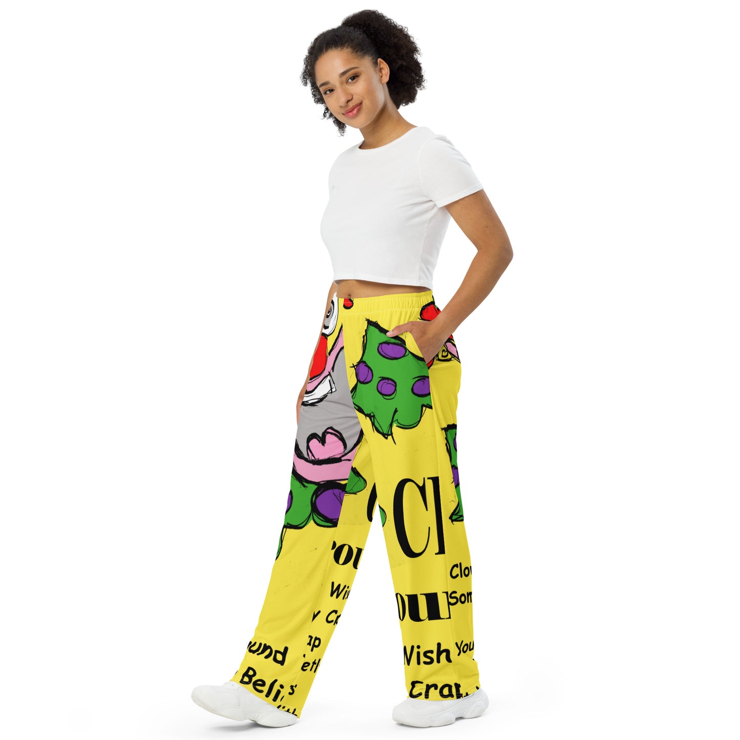 Clown Around Town All-over print unisex wide-leg pants