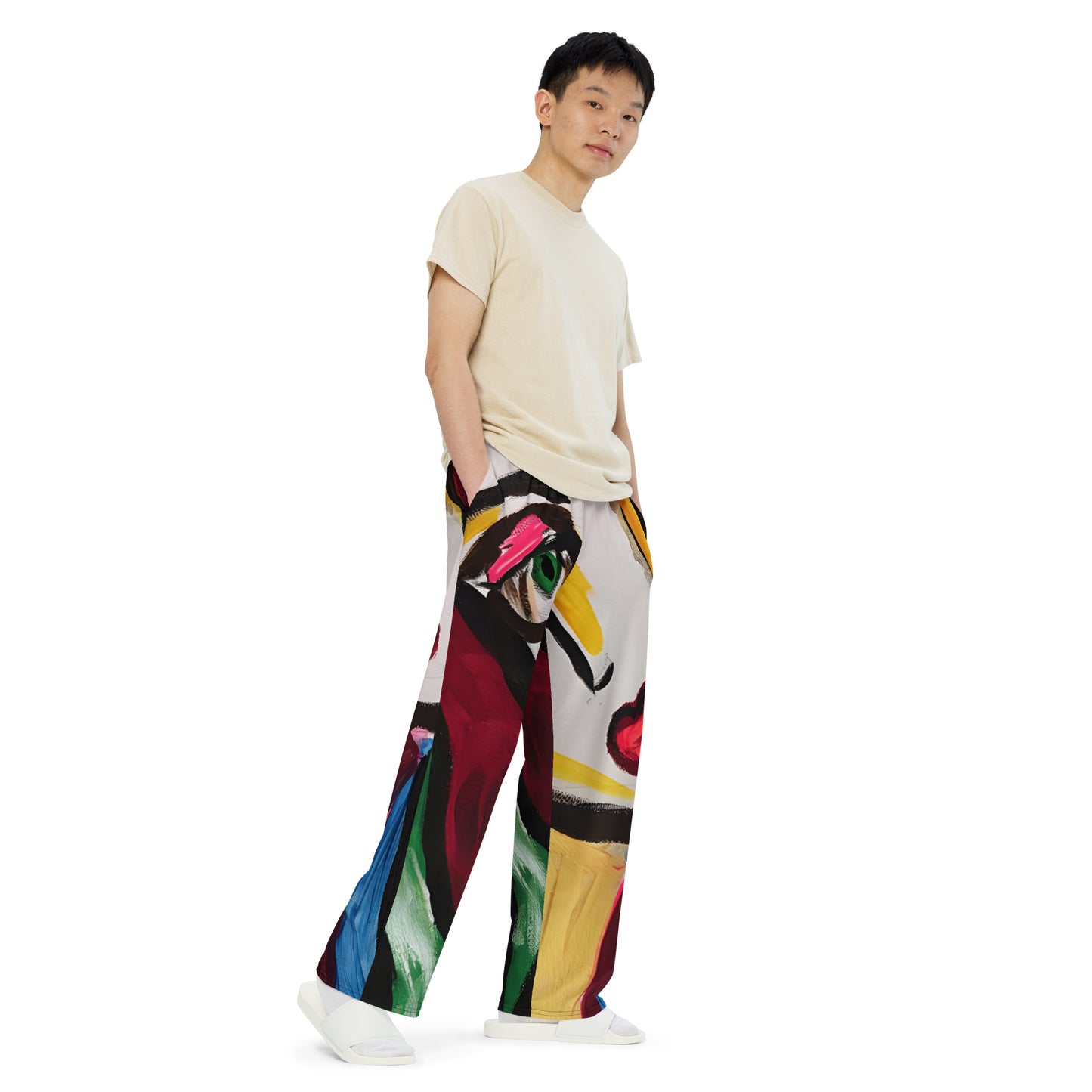 Saint All-over print unisex wide-leg pants