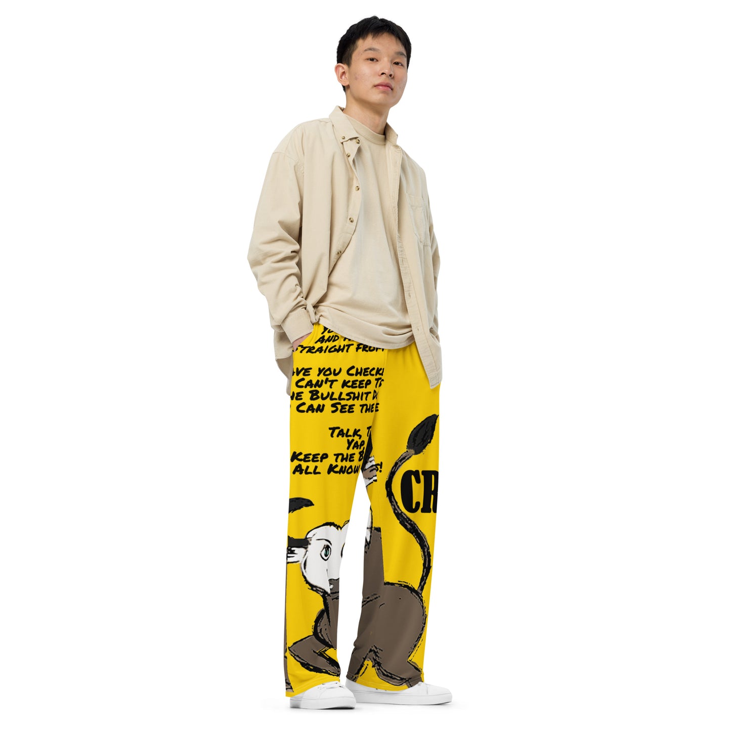 Bull Crap All-over print unisex wide-leg pants