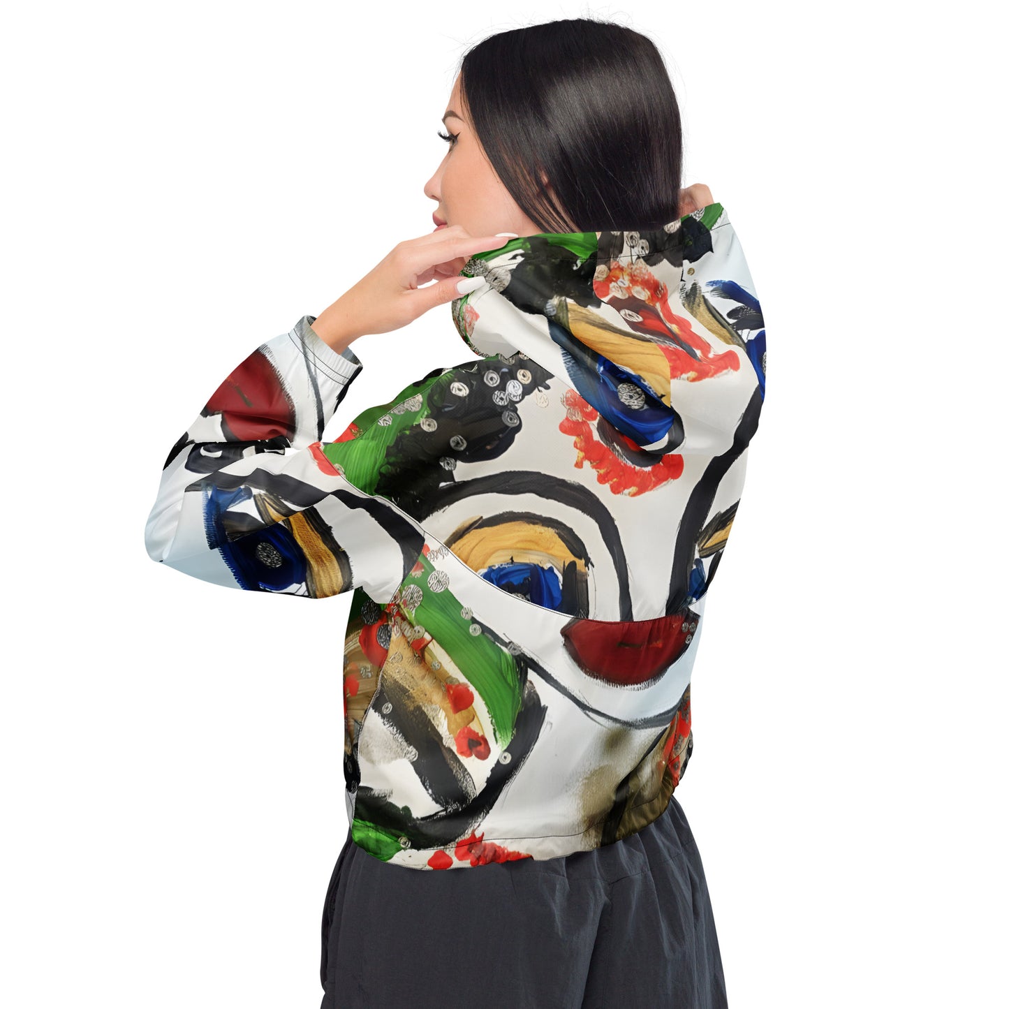 Indian Woman Women’s cropped windbreaker