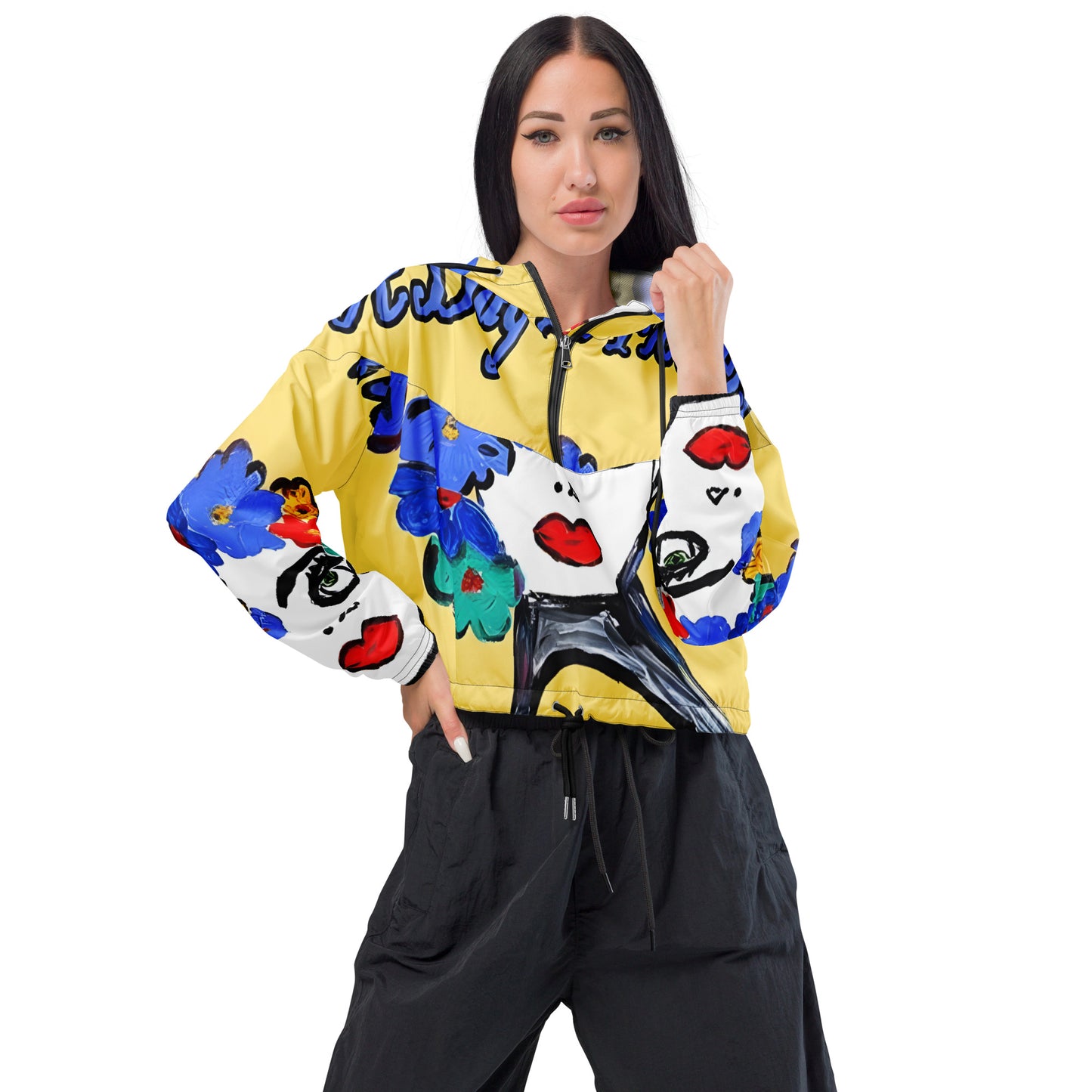 A Day For Flowers Women’s cropped windbreaker