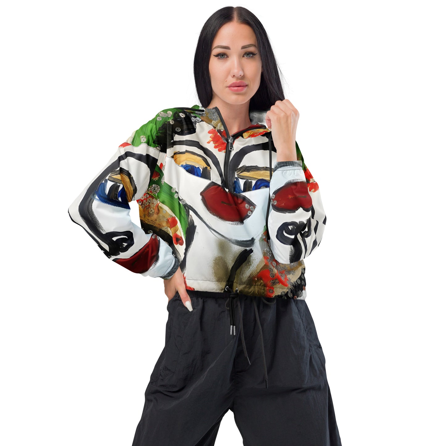 Indian Woman Women’s cropped windbreaker