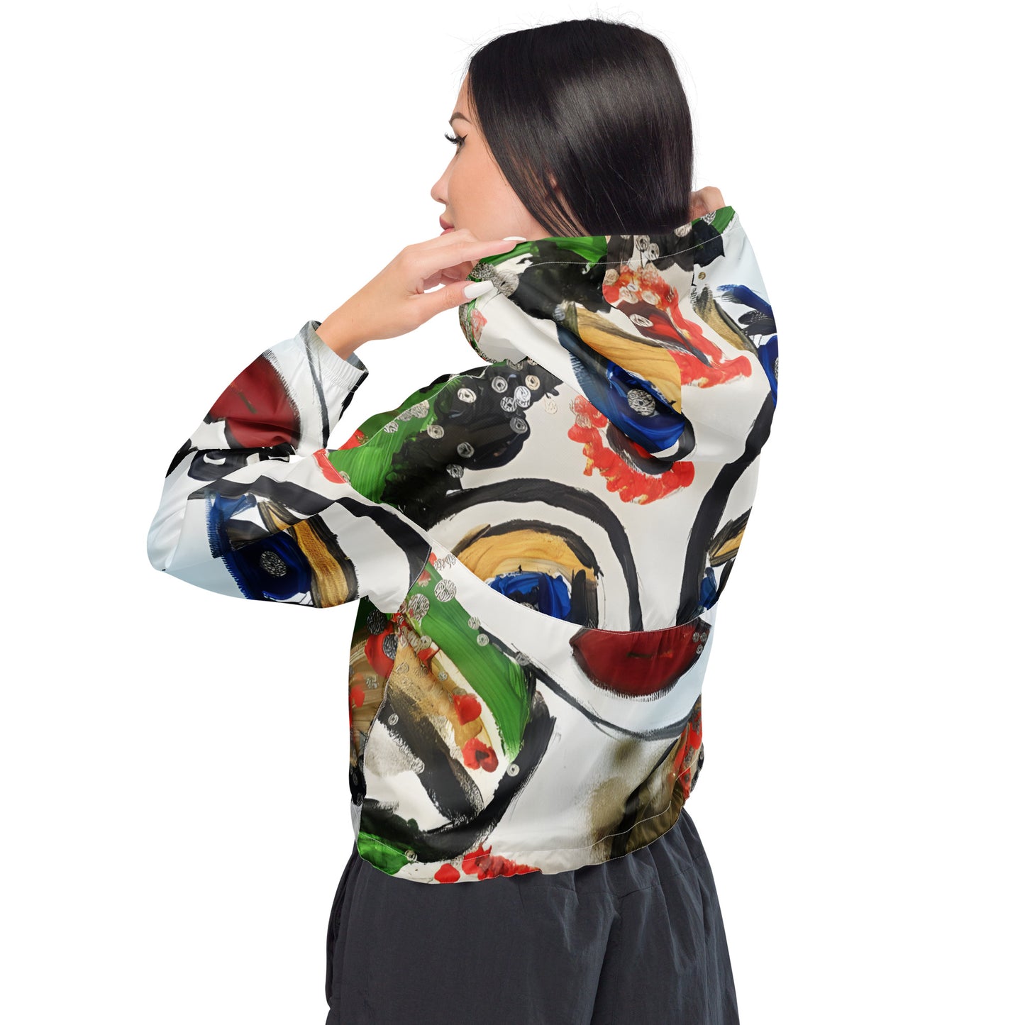 Indian Woman Women’s cropped windbreaker