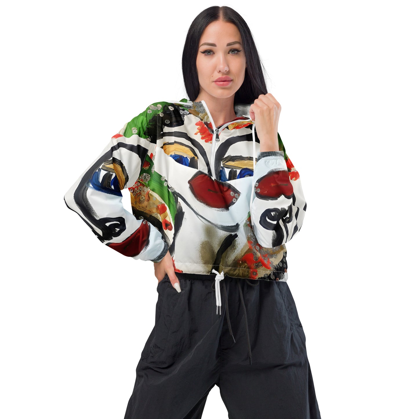 Indian Woman Women’s cropped windbreaker