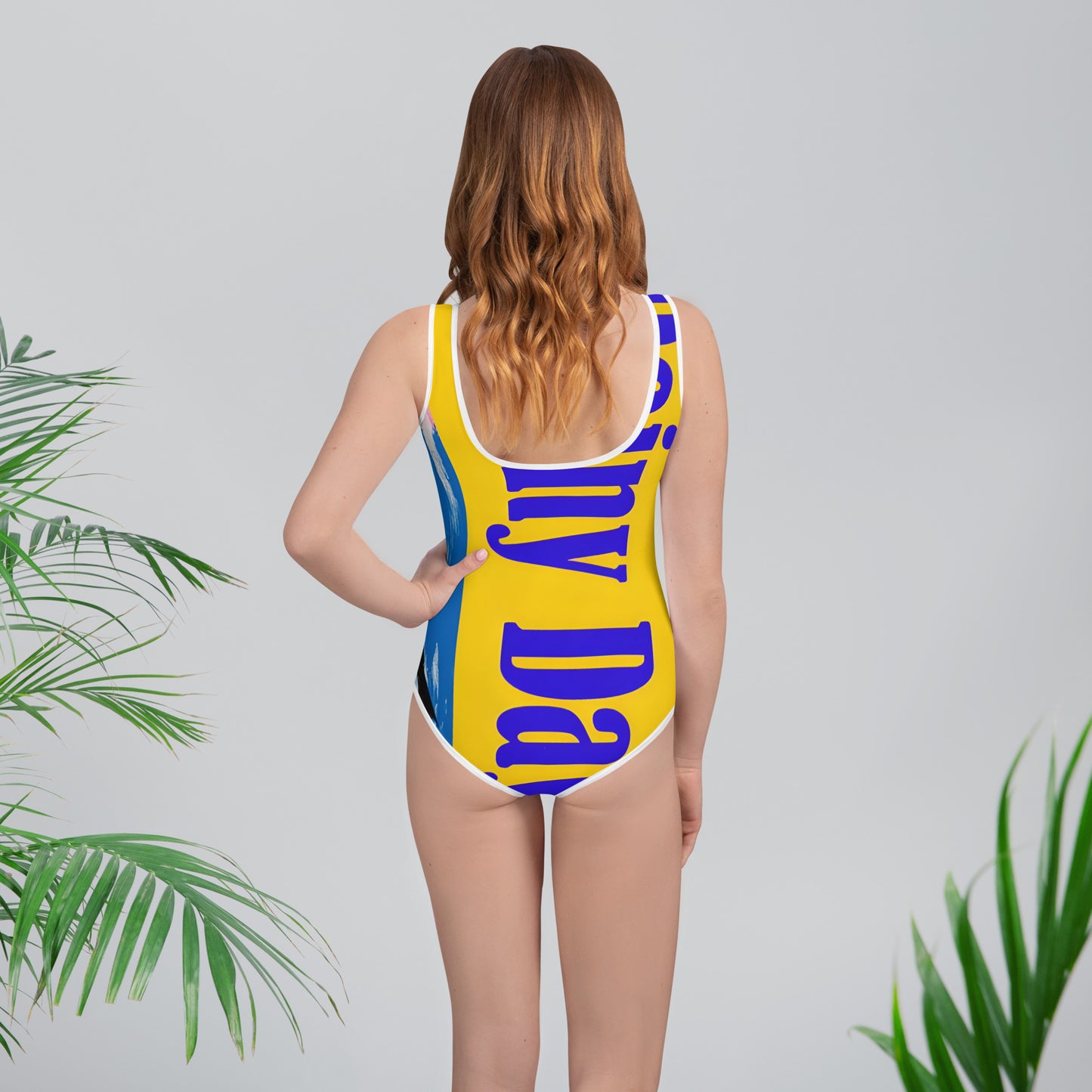 Rainy Day All-Over Print Youth Swimsuit