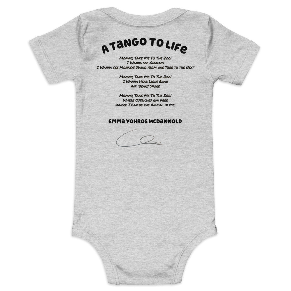 Take Me To The Zoo Baby short sleeve one piece - A Tango to Life