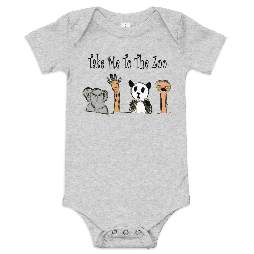 Take Me To The Zoo Baby short sleeve one piece - A Tango to Life