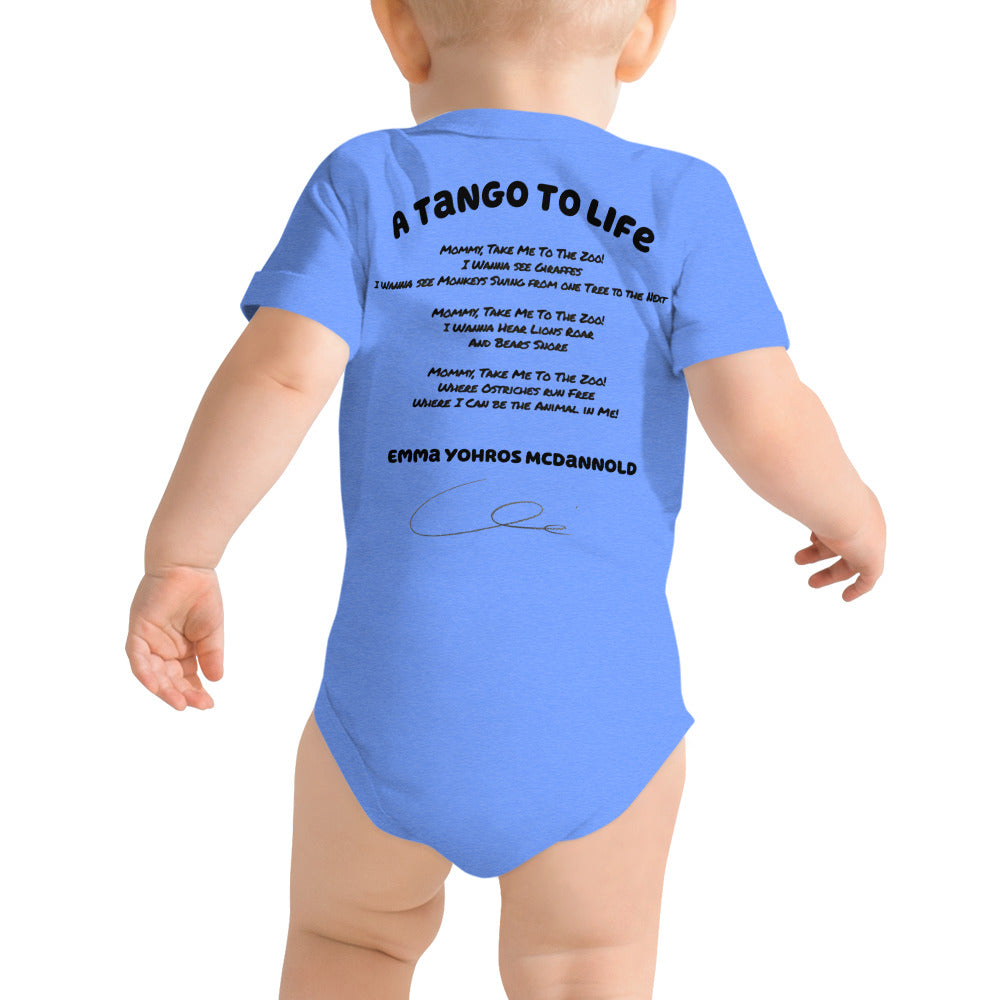 Take Me To The Zoo Baby short sleeve one piece - A Tango to Life