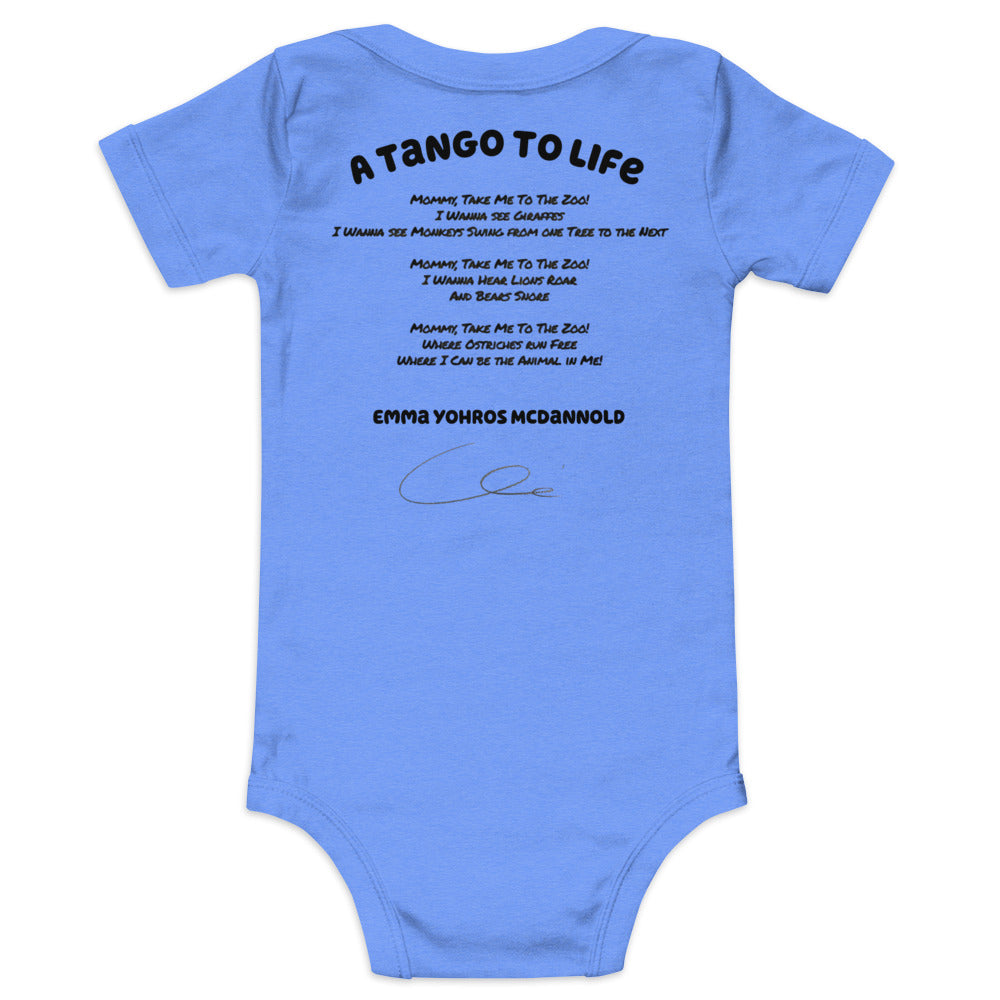 Take Me To The Zoo Baby short sleeve one piece - A Tango to Life