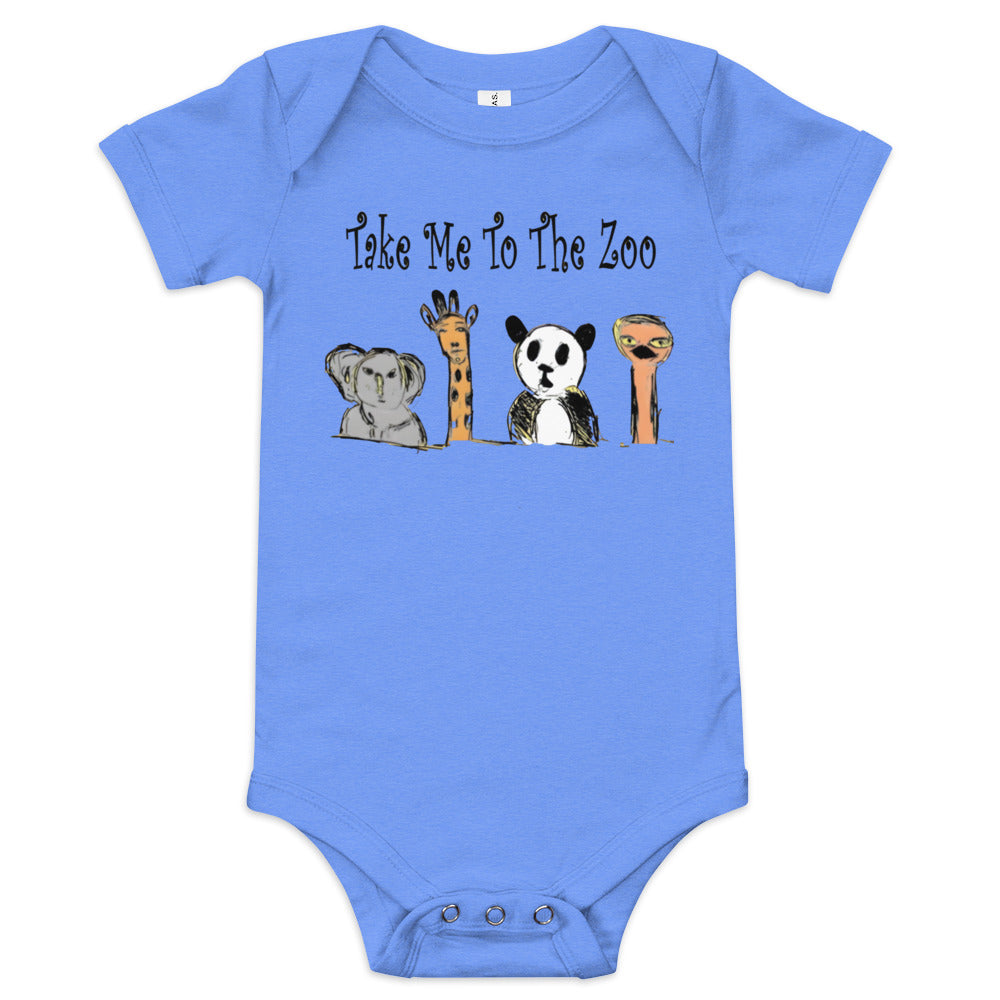 Take Me To The Zoo Baby short sleeve one piece - A Tango to Life