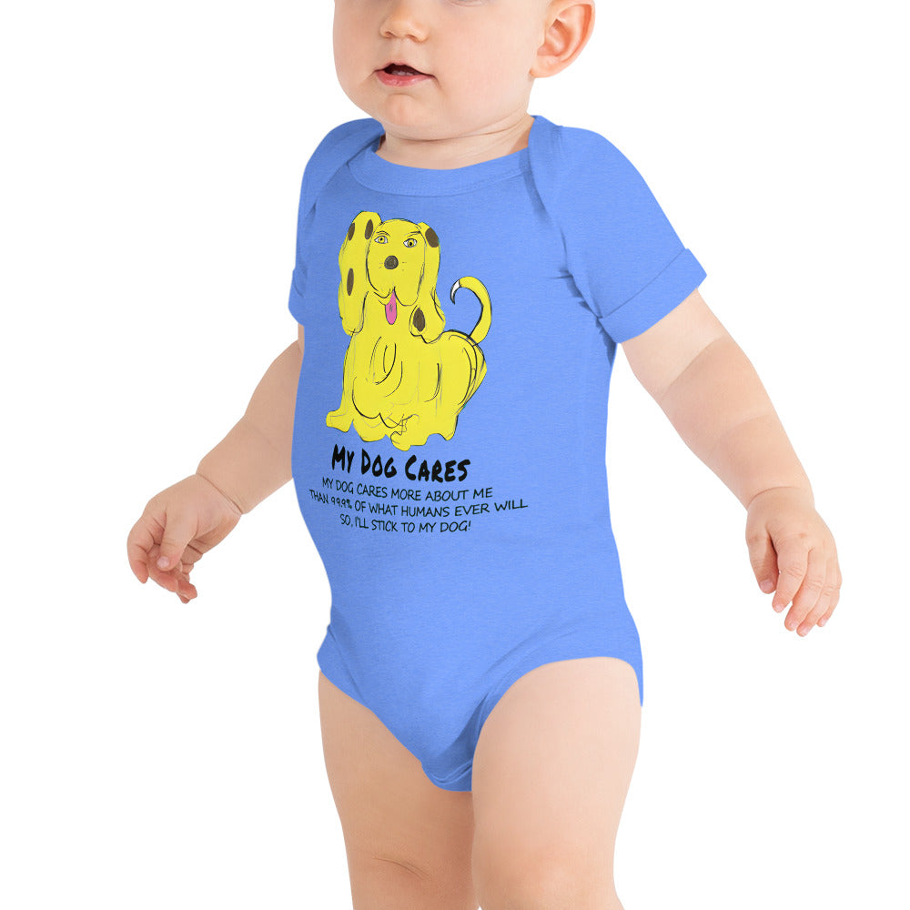 My Dog Cares Baby short sleeve one piece - A Tango to Life